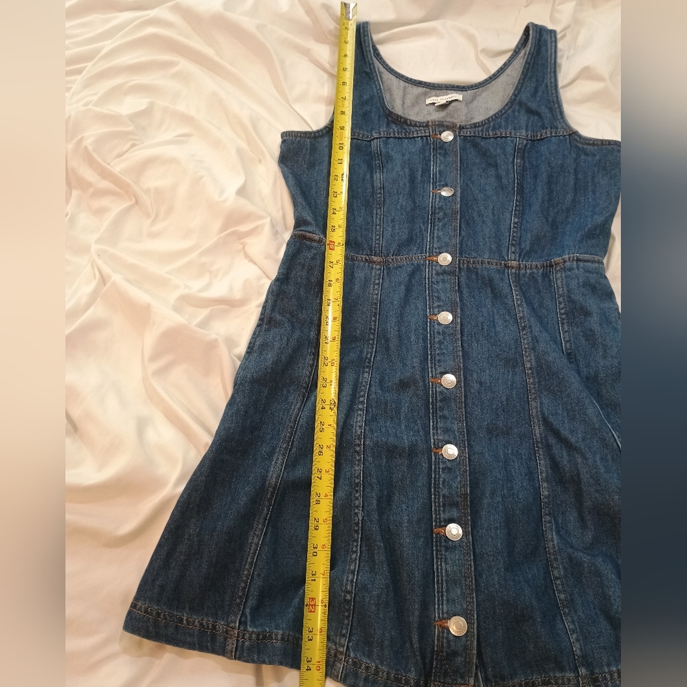 Women's Free Assembly Dark Blue Denim Tank Button Dress Size Medium/8-10 - Picture 7 of 7